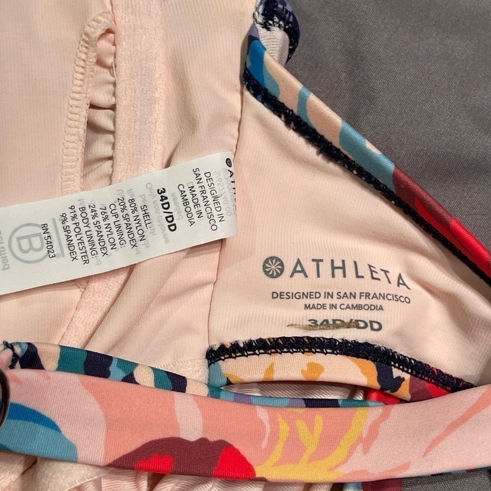 NWOT Womens Athleta Square Neck Bra Cup Print Tankini, Multiple Sizes - Picture 12 of 15